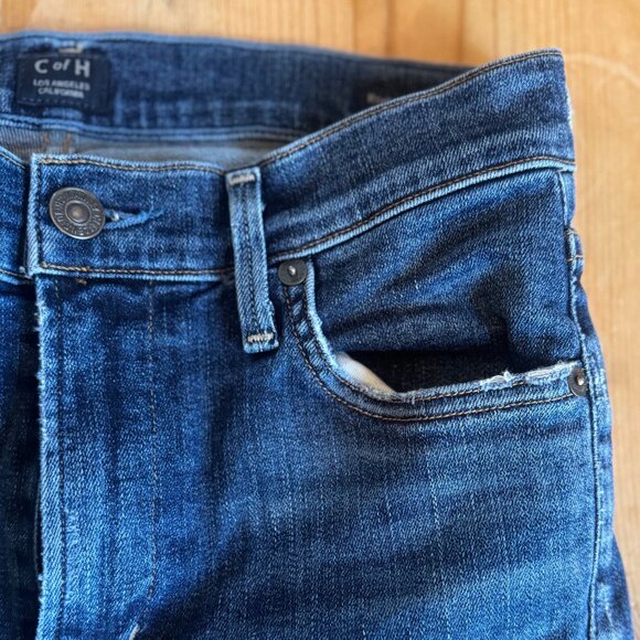 Citizens of Humanity Rocket Crop High Rise Skinny Jeans Dark Wash Size 27 - Picture 12 of 12